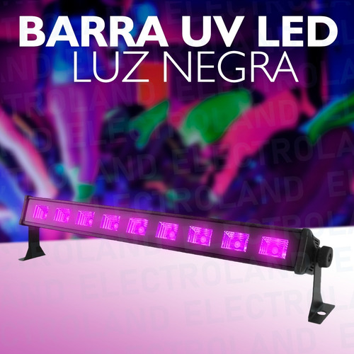 Imagen 9 de 10 de Barra Luz Negra Uv Lampara Ultravioleta Efectos Fiestas 9x3w