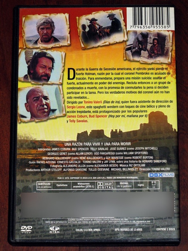 Pelicula Una Razon Para Vivir Y Una Para Morir Dvd Argentino (Usado)