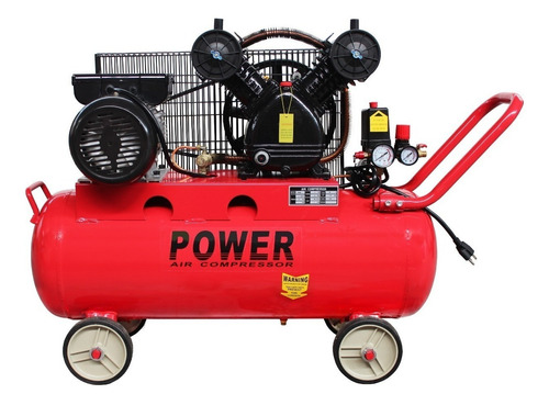 Compresor de aire eléctrico Power EBV60 monofásico 60L 2hp 110V rojo