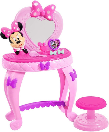 Peinador Tocador Niñas Disney Minnie Con Luz Color Rosa