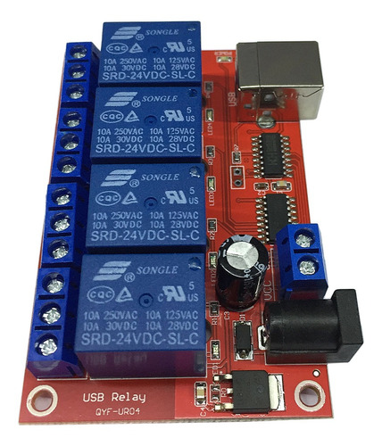 Módulo De Relé Usb De 4 Canales