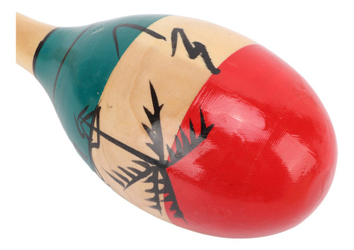 2 Peças De Instrumento Musical Maracas Wooden Rattles Shaker