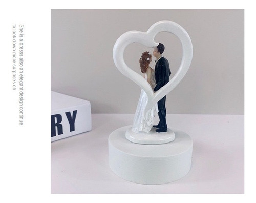 2 Decorações De Bolo De Casamento Com Estátuas De Amor Do