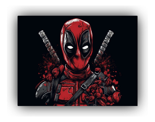 Arte De Pared Composiciones Dead Pool Marvel 50x40cm