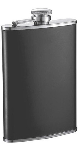 Visol Marcel  Matte Stainless Steel Flask, 8-ounce, Black