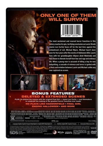 Fim do Dia das Bruxas em DVD do filme Jamie Lee Curtis em 2022