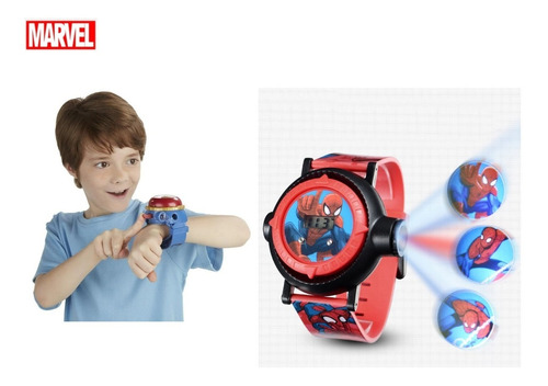 Reloj Led Proyector 24 Fotos Ben 10 Spiderman Planes Niños