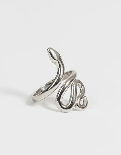 Anillo Serpiente Liso Acero