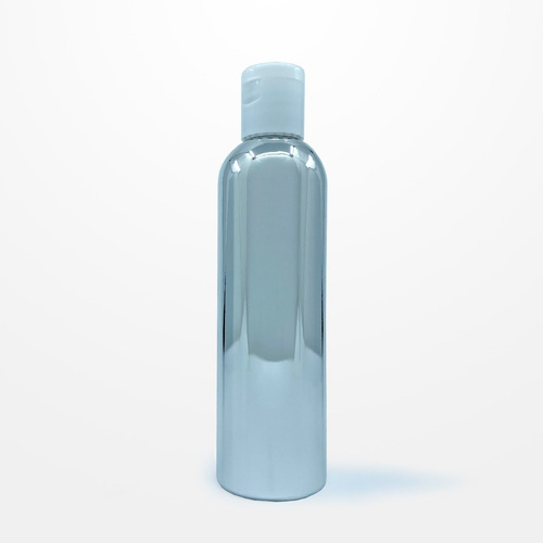 20 Envases De Pet 125ml Color Metalizado Plata Tapa Fliptop