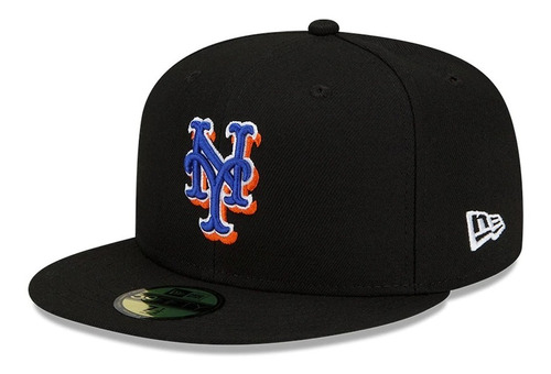 Gorra New Era New York Mets 59fifty Plana Fiel Negro