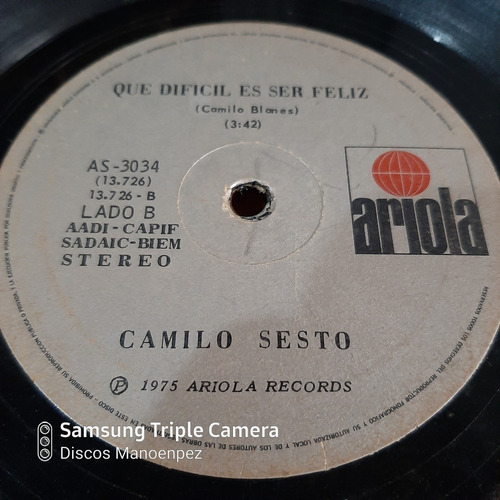 Simple Camilo Sesto Ariola As 3034 C2