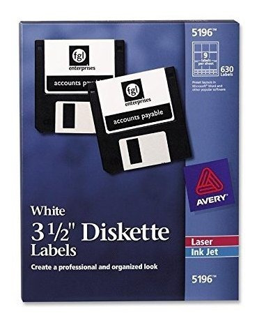 Ave5196 Impresora Laser Ink Jet 3.5 Diskette Labels