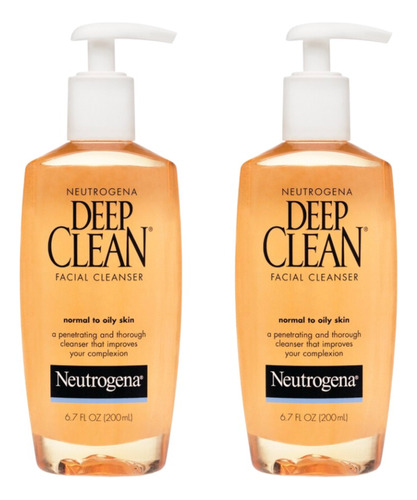 2 Pack Neutrogena Deep Clean Limpiador Facial Original