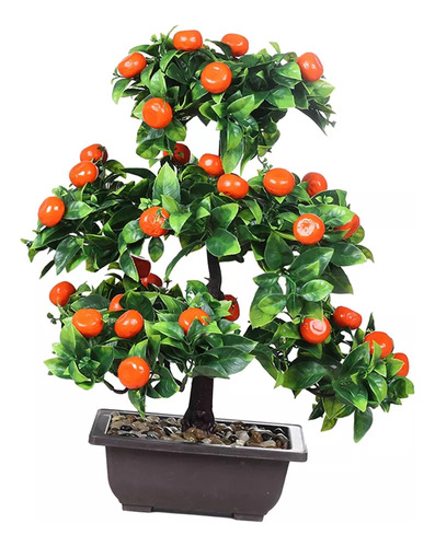 Rvore De Fruto Artificial Bonsai 13 Polegadas Mesa Alta