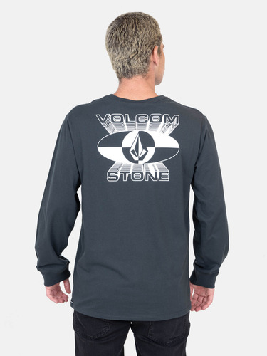Polera Ml Masonite Gris Hombre Volcom