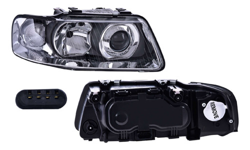 Faro Manual/elec P/foco Halogeno Audi A3 Derecho 2003 Depo