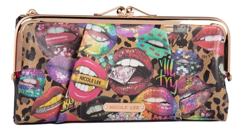 Cartera Catalina Nicole Lee Estampada Broche Kisslock Ss23 Color All Emotion