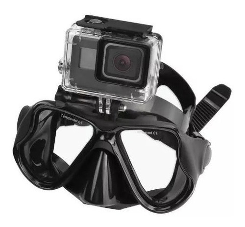 Mascara Buceo Lente Con Estuche Rigido Compatible Gopro