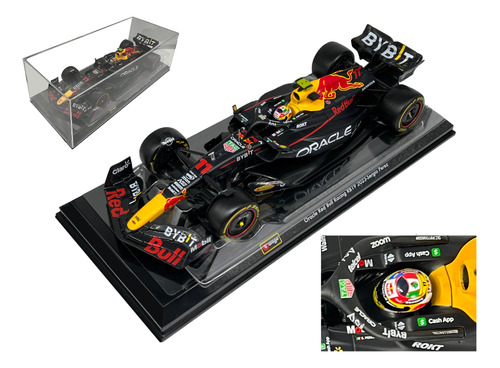 Bburago Redbull F1 Rb19 2023 Sergio Checo Pérez 1:24 Casco