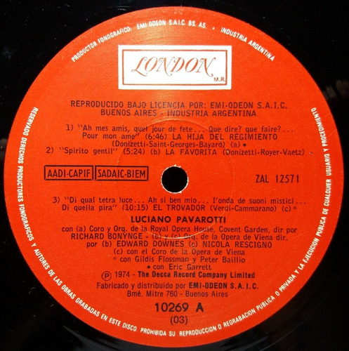 Luciano Pavarotti - El Rey Del Do Sobreagudo Mb+ Lp (Usado)