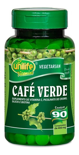 Café Verde 400mg Marca - Unilife - 90 Cápsulas