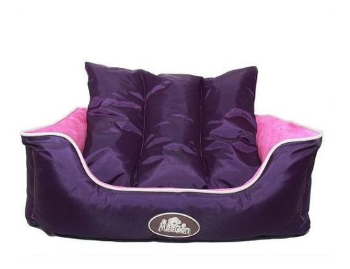 Cama Reversible Doble Color Perro Talla L Morado Mascan