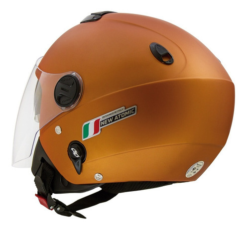 Capacete Viseira Solar Aberto New Atomic Elite Pro Tork Tamanho Do Capacete 60 Cor Laranja