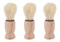 Comprar Set X 3 Brocha Afeitar Barba Hombre Mango Madera Barber
