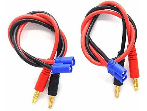 2pcs Ec3 Conector Macho A Enchufes Banana De 4 Mm Cargador D