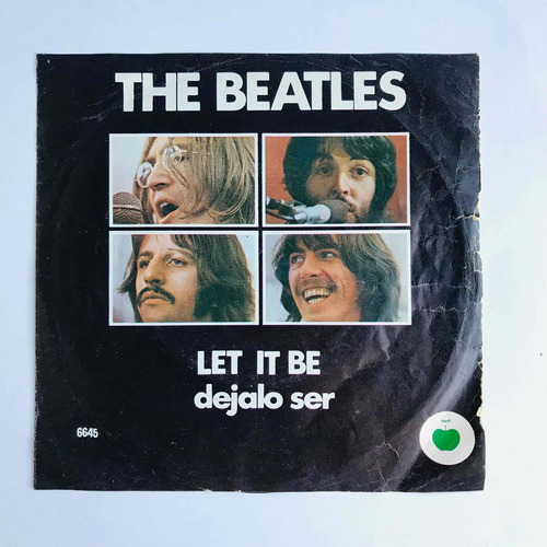 Disco De Vinilo De The Beatles/ Let It Be Sencillo 7 Mex 70