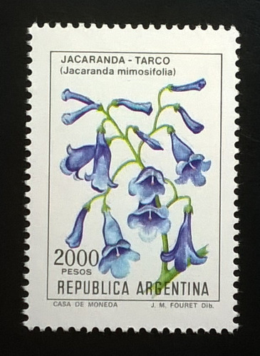 Argentina Flora, Sello Gj 2031 A Flor 2000p Mate Mint L11661