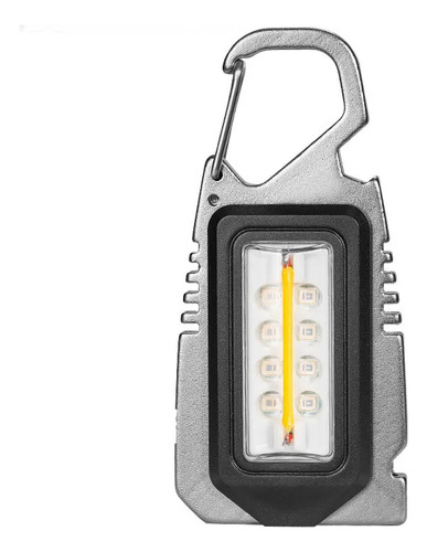 Linterna Multifuncion Camping Llavero Abre Botellas Amarillo Gris