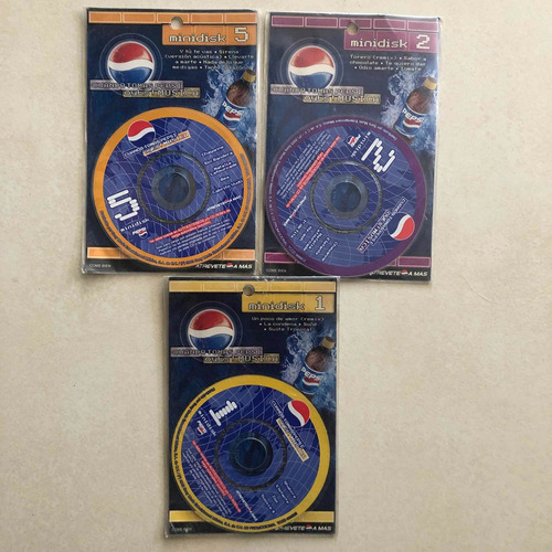 Minidisk Pepsi 3 Piexas 1,2 Y 5 Impecables