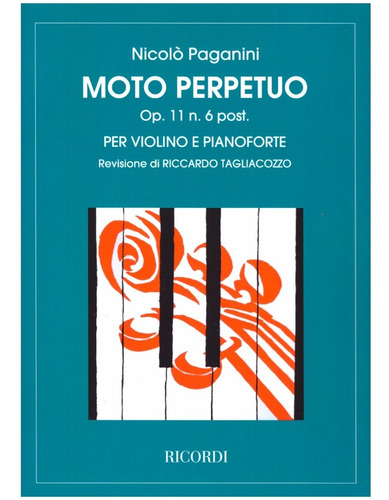 Moto Perpetuo Op.11 No.6 Post Per Violino E Pianoforte.