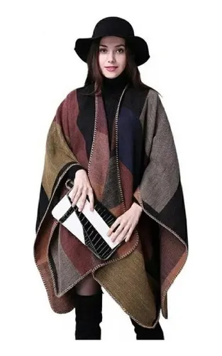 Sueter poncho mujer sale