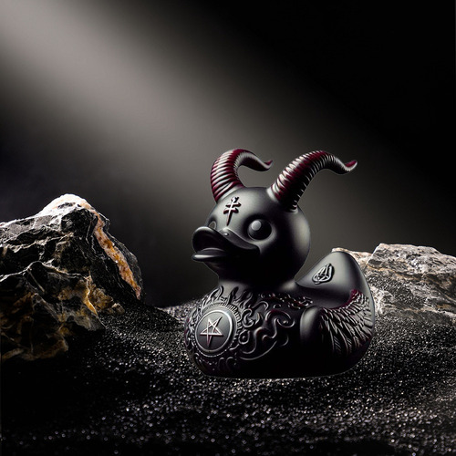 Patos De Resina De Pato Goth Para Halloween, Novedoso Cuern