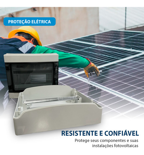 Quadro P/ Montagem Solar String Box 12 Polos Sobrepor - Ip65