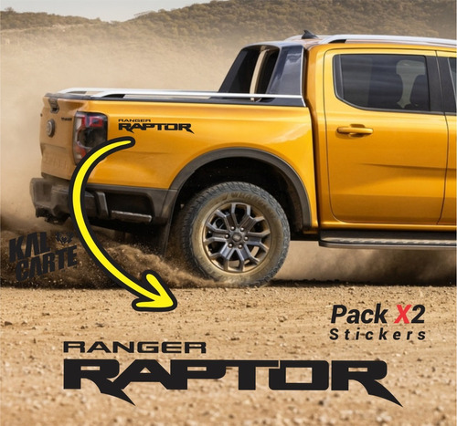 Sticker Adhesivo Ford Ranger Raptor Pick Up Por 2 Unidades