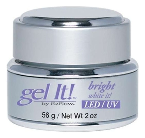 Gel De Construccion Uñas Esculpidas Led Uv Gel It Ezflow 56 Gr Color Bright White It! (blanco Intenso)