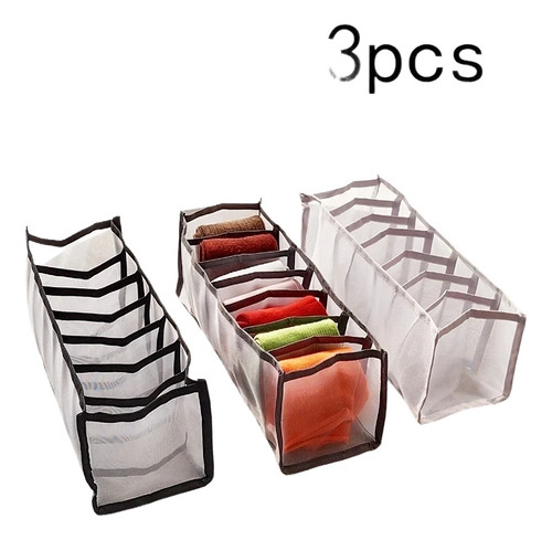 3 Pack Organizador Ropa Interior Closet Gavetas 3 Unds