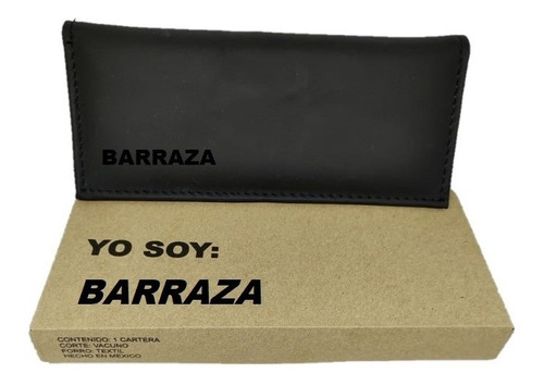 Cartera 100% Piel Dama Apellido Barraza En Caja