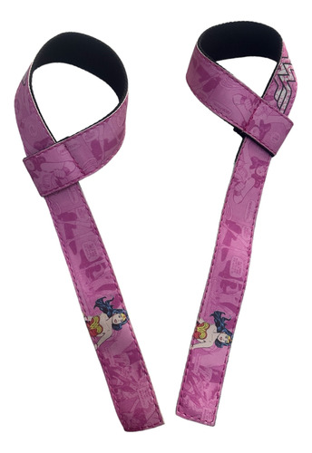 Straps Gym Mujer Maravilla Correas Levantamiento Pesas Rosas