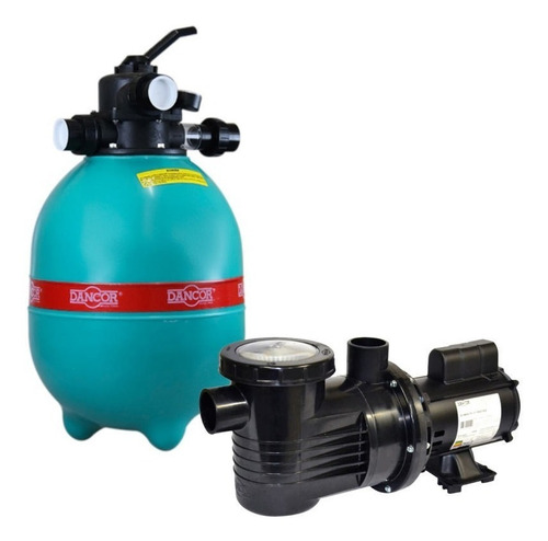 Bomba 1/3 Cv Dancor E Filtro P/ Piscina Dfr-12 Até 30.000