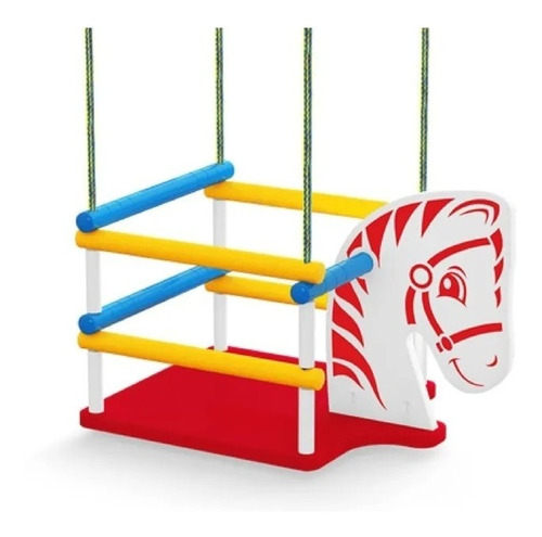 Imagem 2 de 3 de Balanço Bebê Cavalinho Em Madeira Cadeira Infantil Até 35 Kg