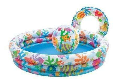 Piscina Inflable Intex Con Pelota Y Flotador 