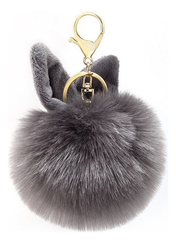 Llavero De Moda Hombre Mujer Pompón Orejas De Gato