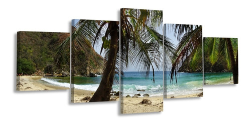 Cuadro Playa Tuja Choroni Aragua Multipanel Foto Canvas