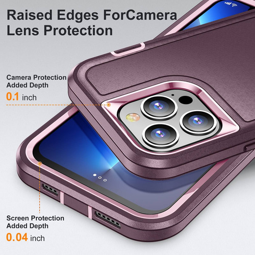 Capa Resistente 3 Em 1 Para iPhone 13 Pro Max