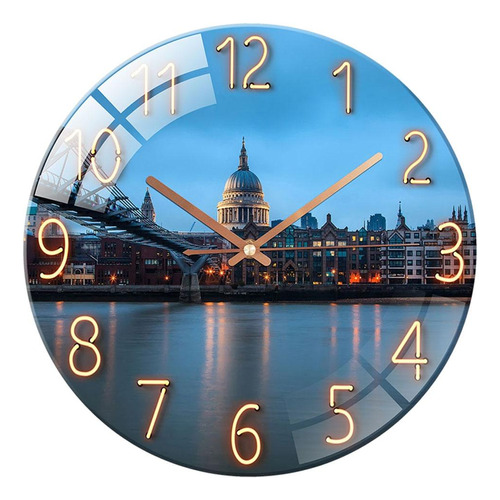 30cm Reloj De Pared De Cuarzo Péndulo Habitación Londres