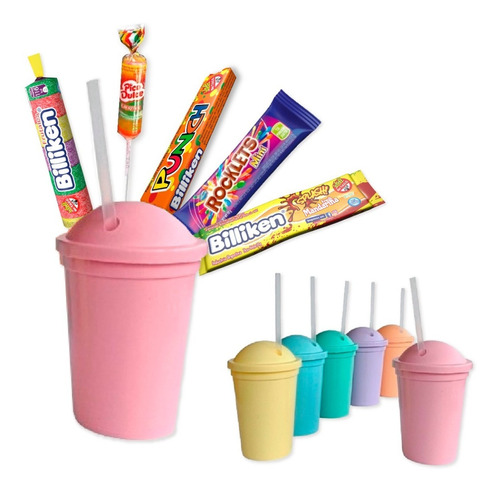 Golosinas Cumpleaños 002+vasos Pasteles - 20 Chicos Lollipop